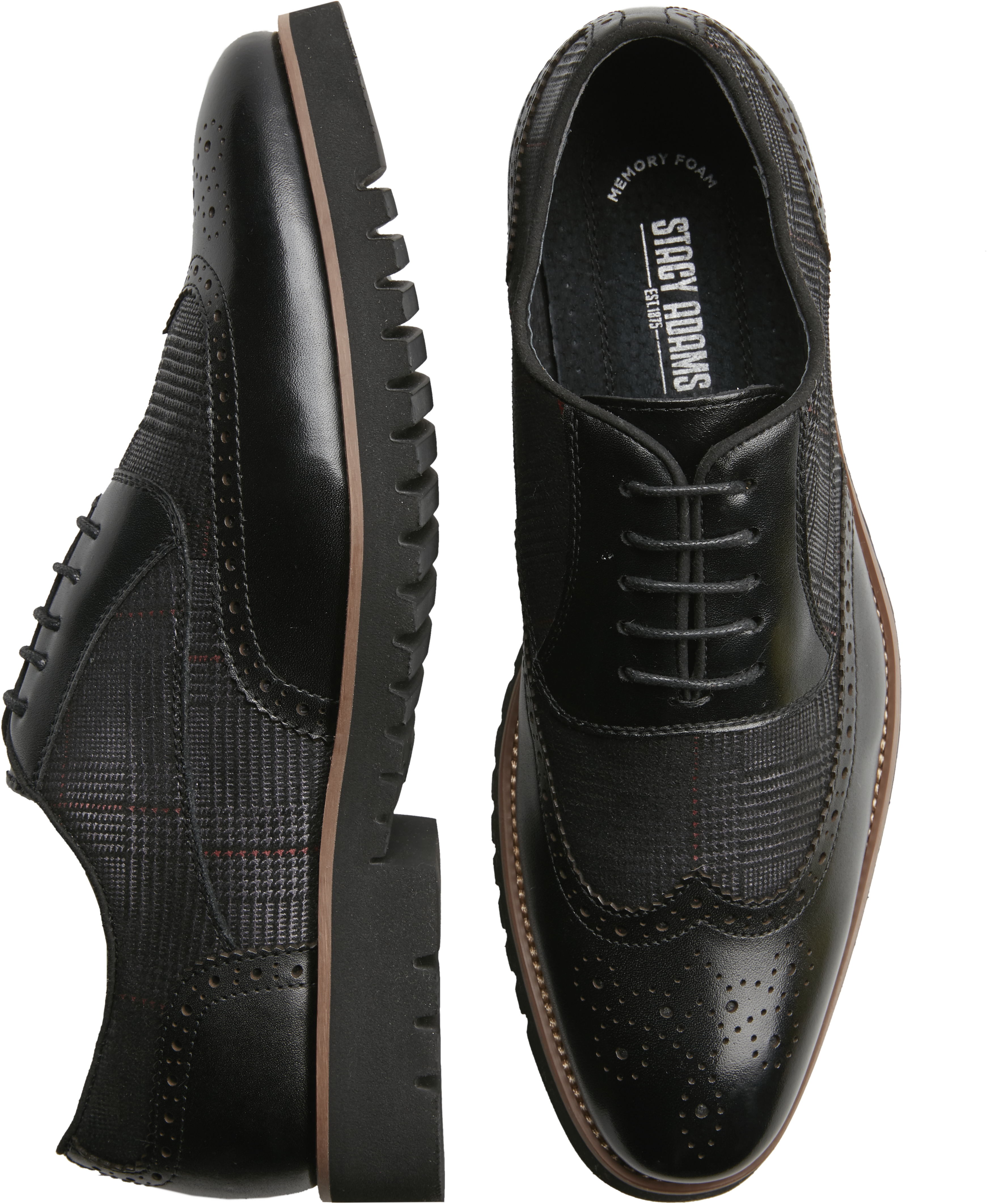 stacy adams men's baxley wingtip oxfords