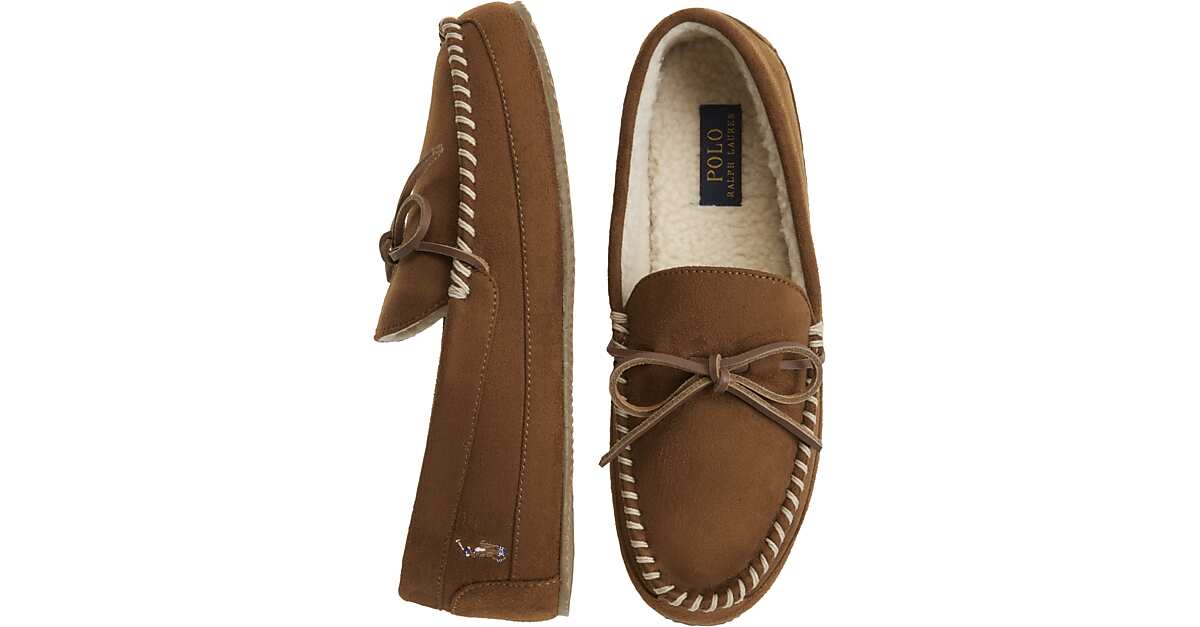 ralph lauren slippers tan
