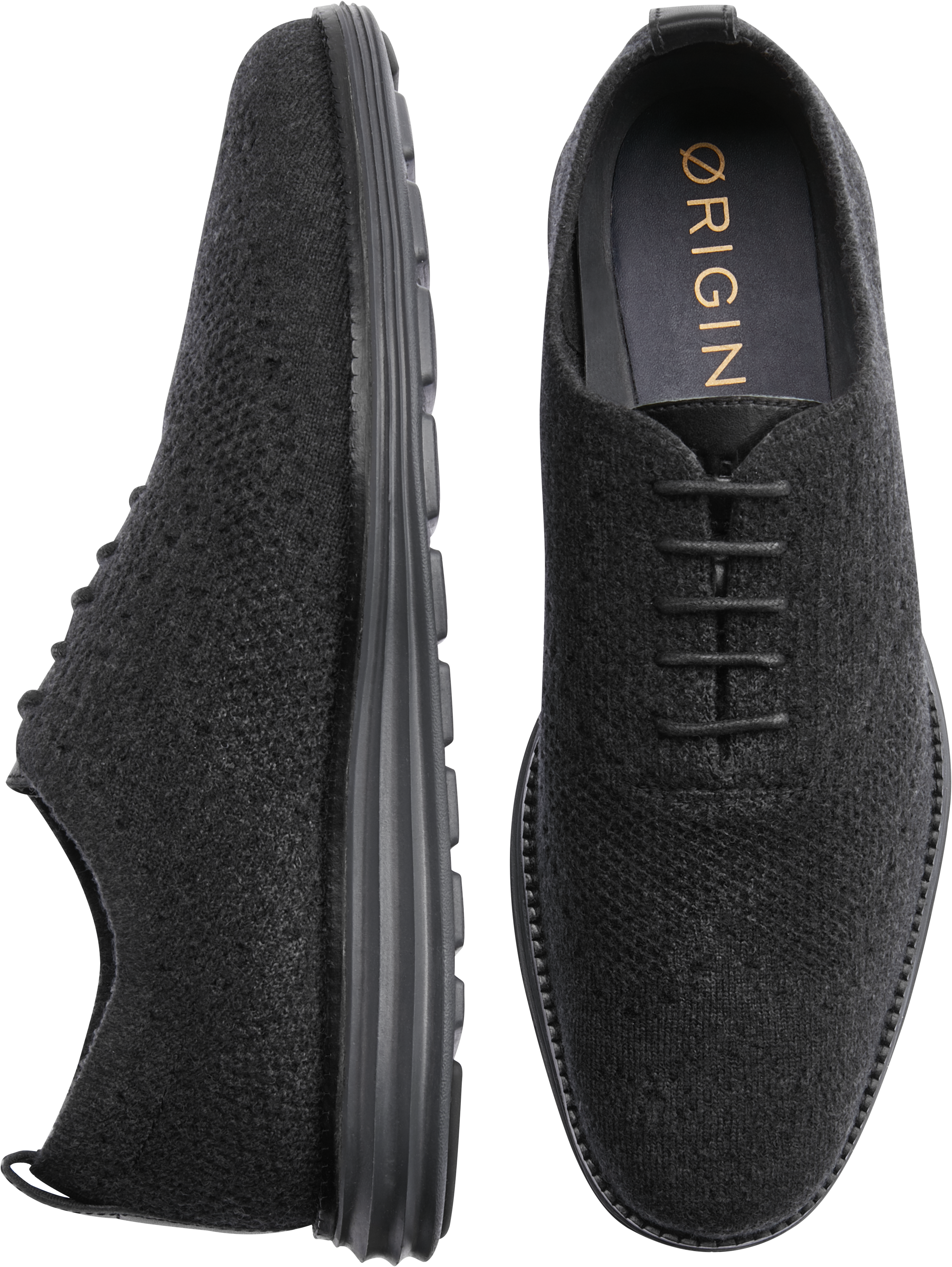 cole haan black slip on shoes