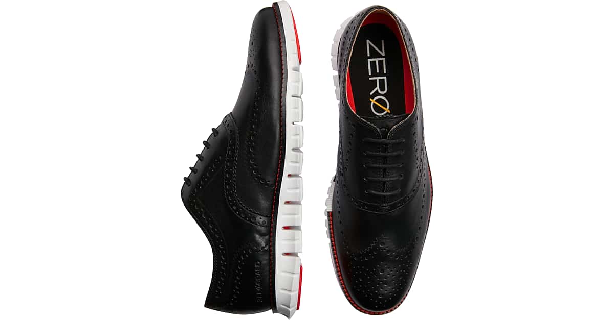 cole haan zerogrand wingtip black
