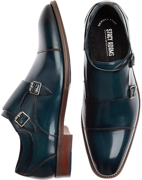 Double Monk Strap Formal Mens Shoes Men's Genuine Calf Leather Dress Shoes