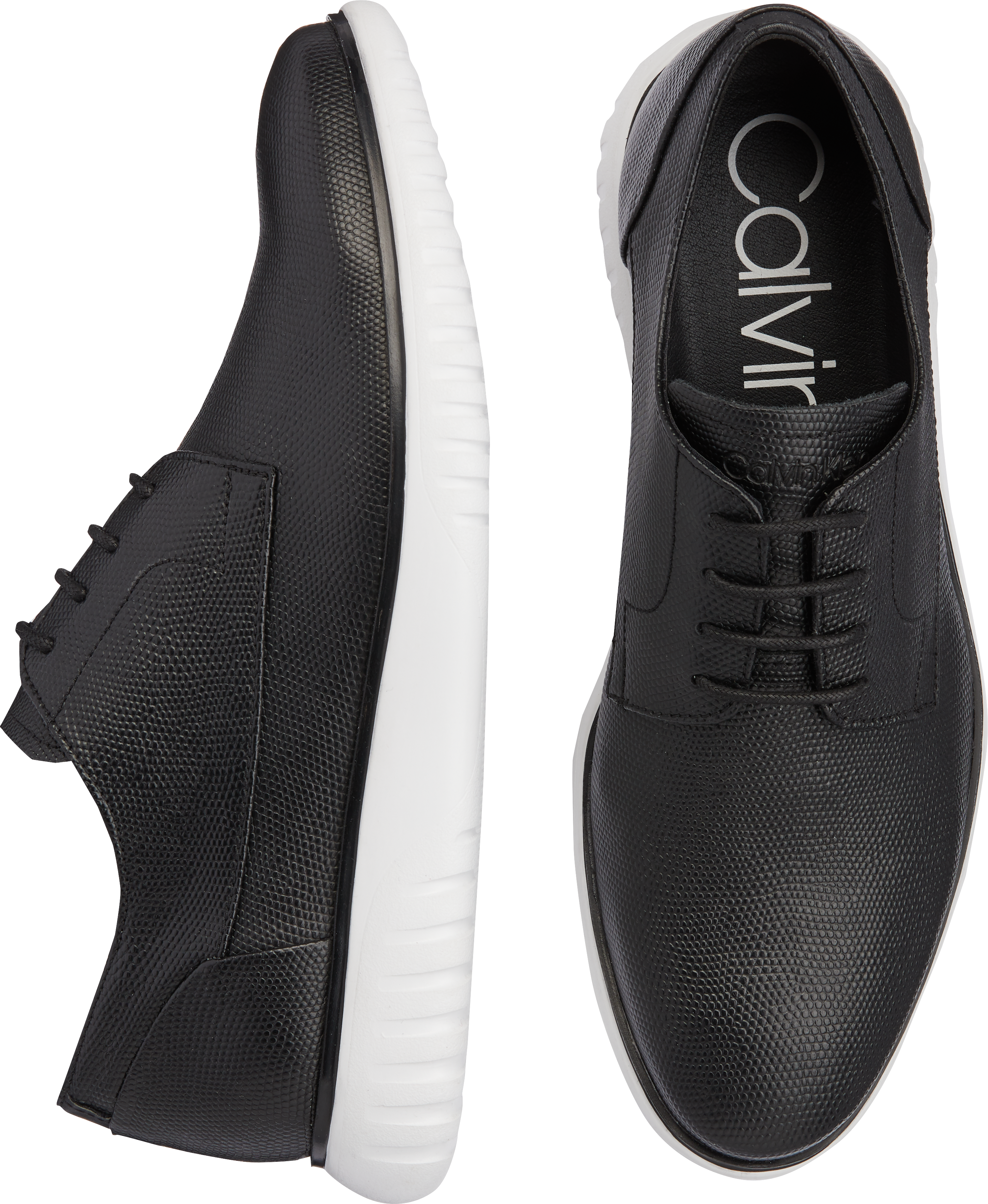 Calvin Klein Teodor Black Plain Toe Lace Up Shoes - Men's Sale | Men's  Wearhouse