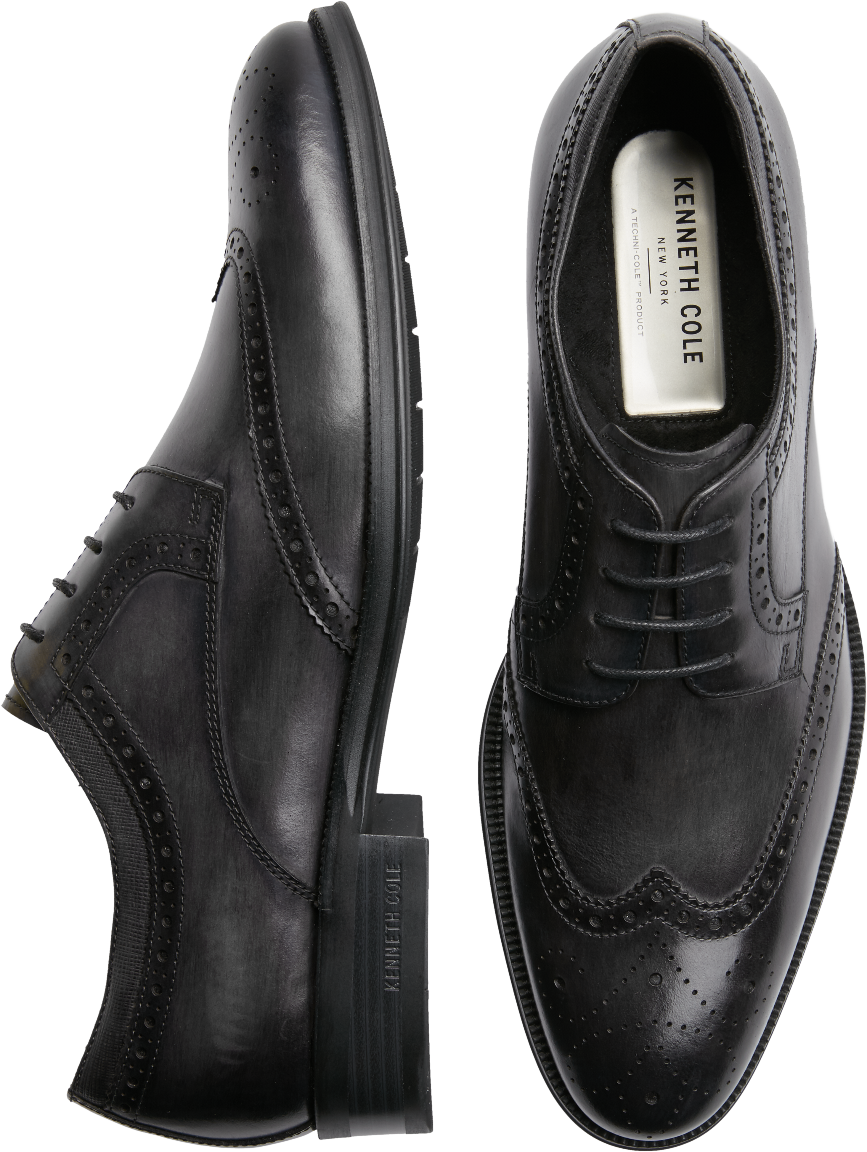 Kenneth Cole Brock Gray Wingtip Shoes - Men's Sale | Men's Wearhouse