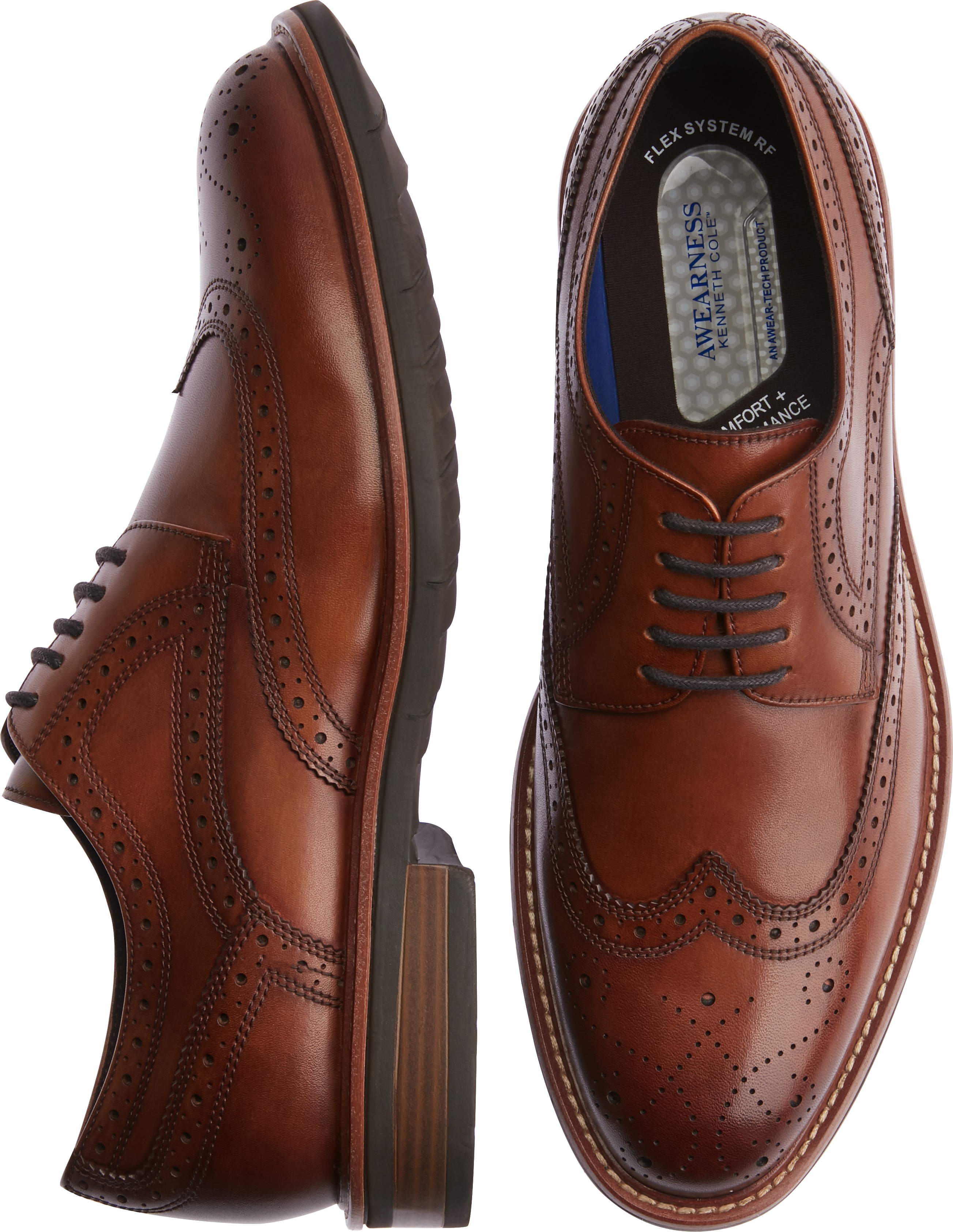 kenneth cole awearness mackson brown wingtip oxfords