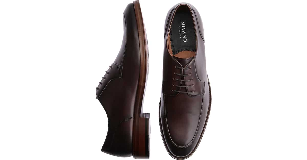 Mivano Burgundy Moc Toe Derbys - Men's Sale | Men's Wearhouse