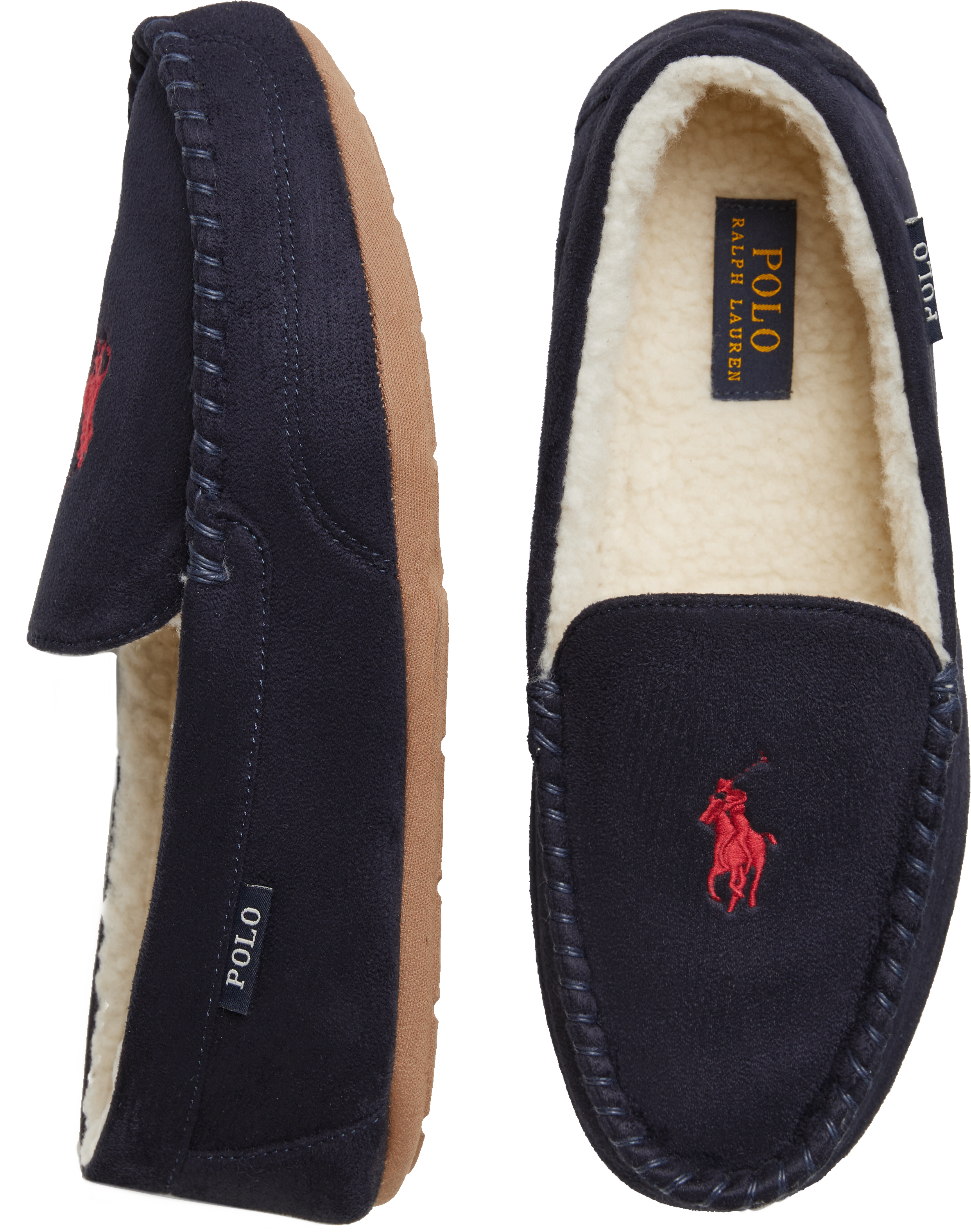 Polo Ralph Lauren Dezi IV Pony Moc Slippers, Navy - Men's Sale | Men's  Wearhouse