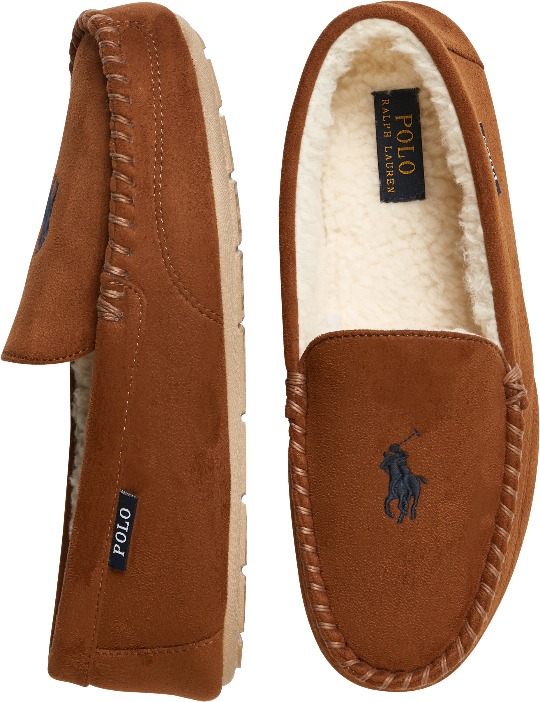 ralph lauren slippers tan