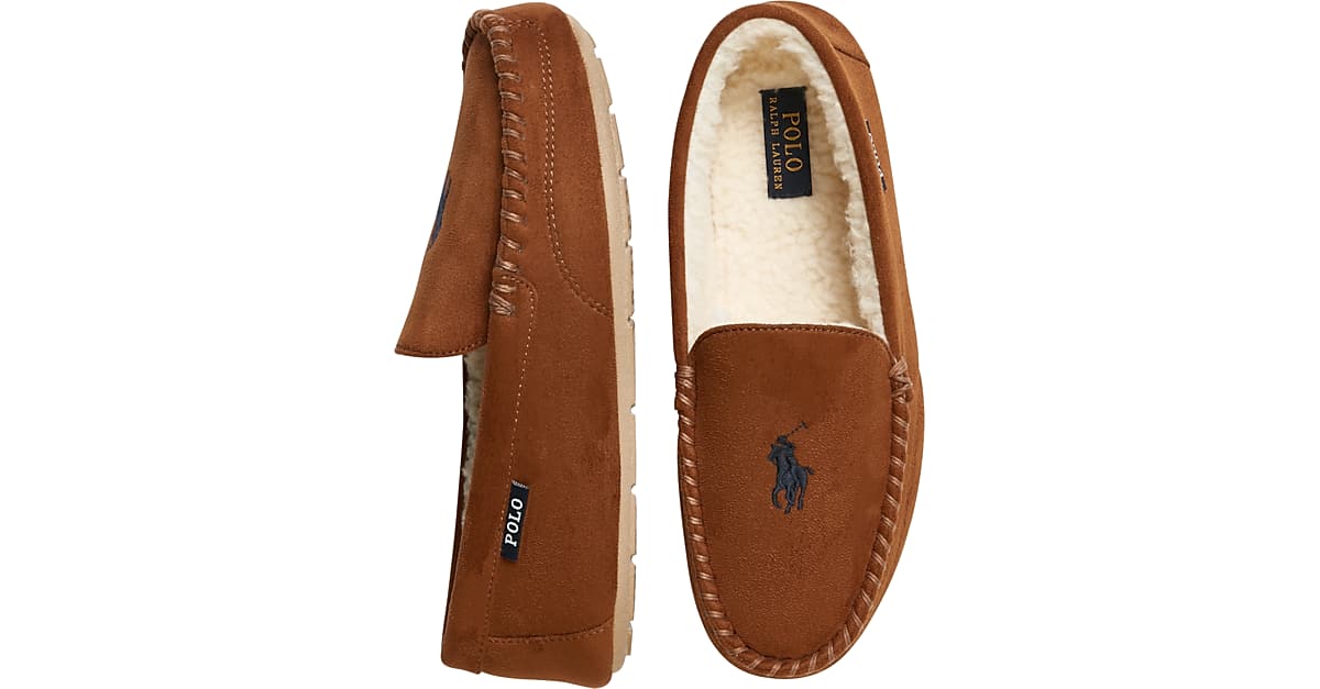 Polo Ralph Lauren Dezi Slippers, Tan - Men's Shoes | Men's Wearhouse