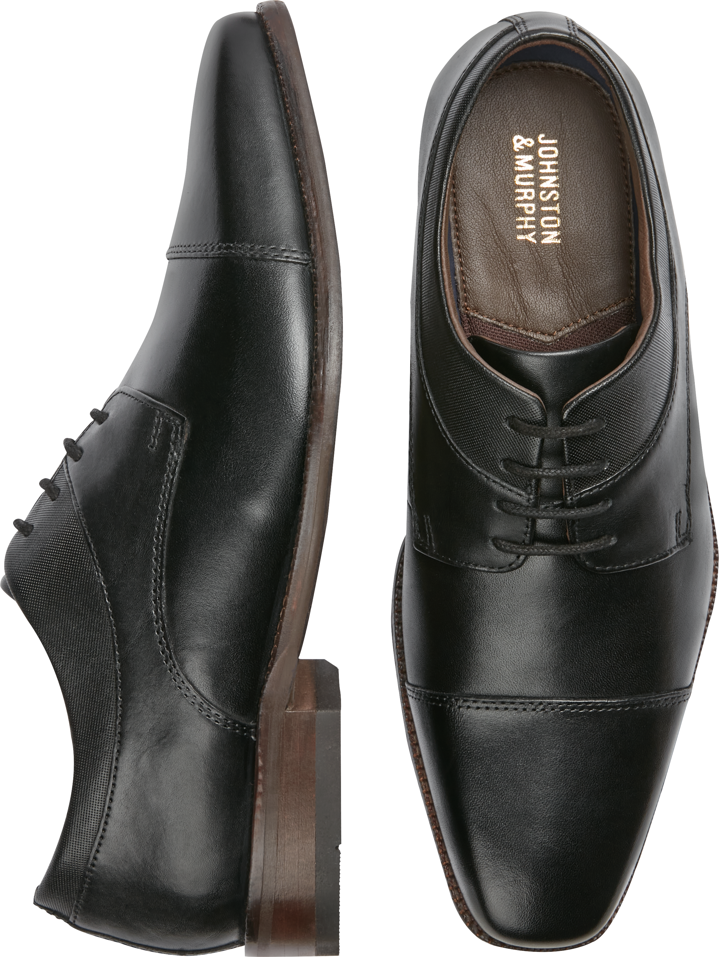 Johnston murphy black on sale shoes