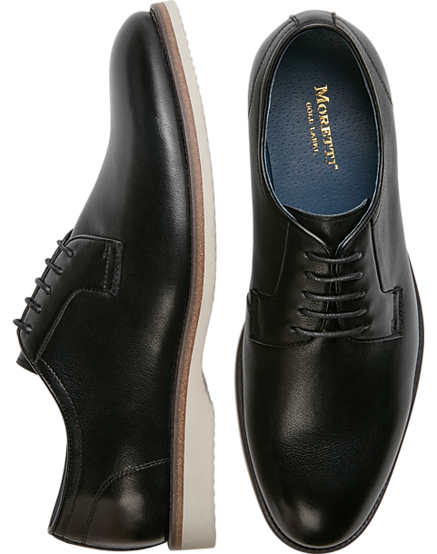 Moretti Lazaro Plain Toe Oxfords, Black - Men's Sale | Men's Wearhouse
