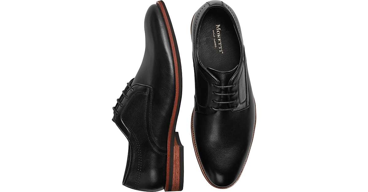 moretti ashland knit wingtip oxford black
