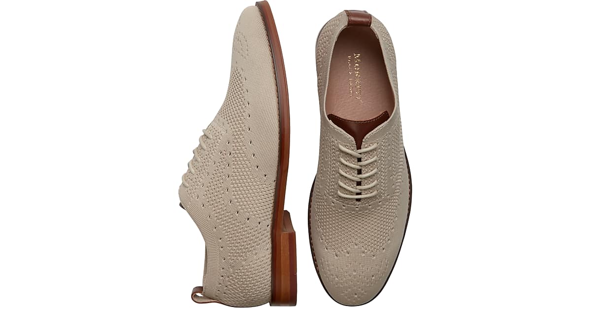 Moretti Ashland Knit Wingtip Oxfords, Sand Men's Shoes Men's Wearhouse