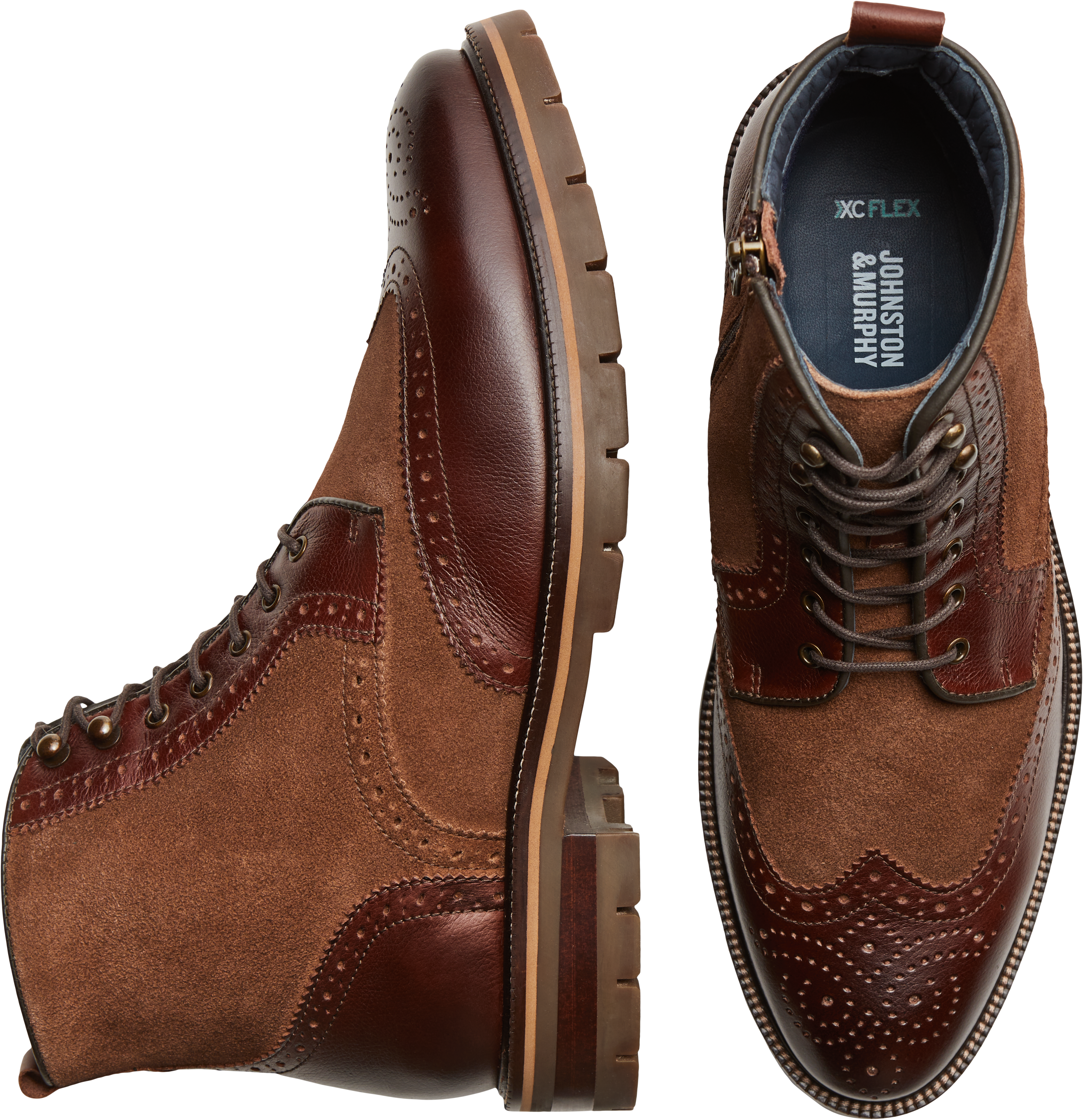 johnston & murphy cody wing tip zip boot