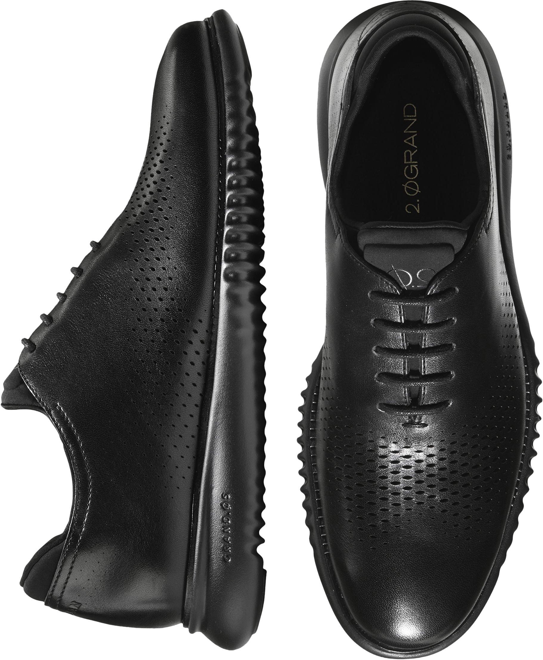 Cole Haan 2.Zerogrand Wingtip Oxfords, Black - Men's Shoes | Men's ...