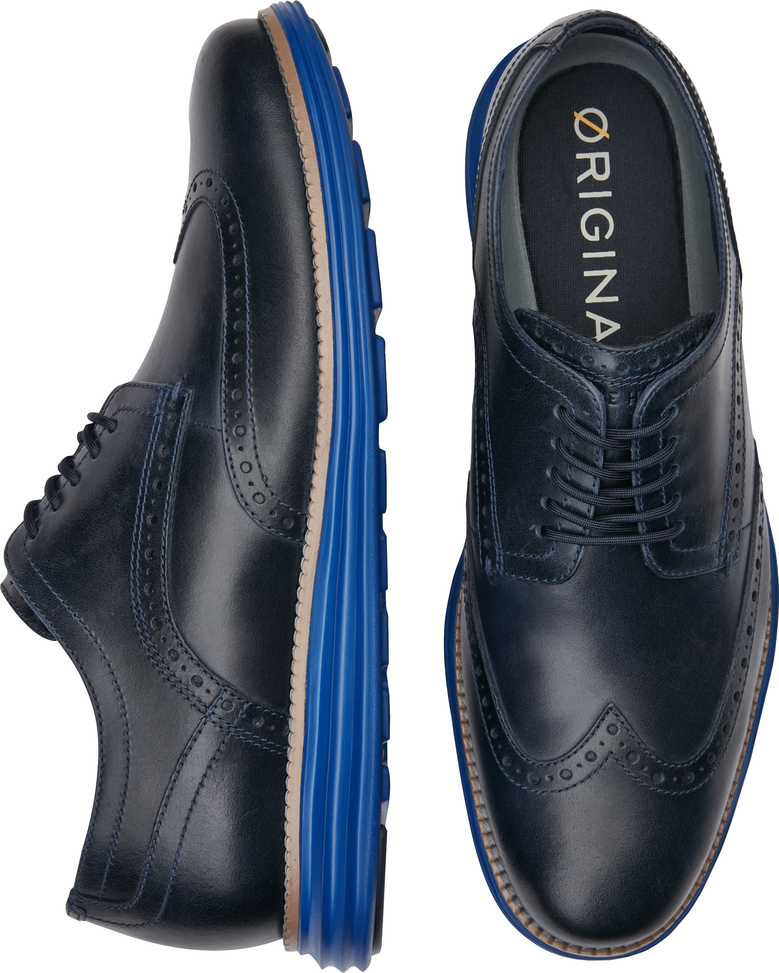 Cole Haan Original Grand Wingtip Oxfords, Dark Navy - Men's Sale