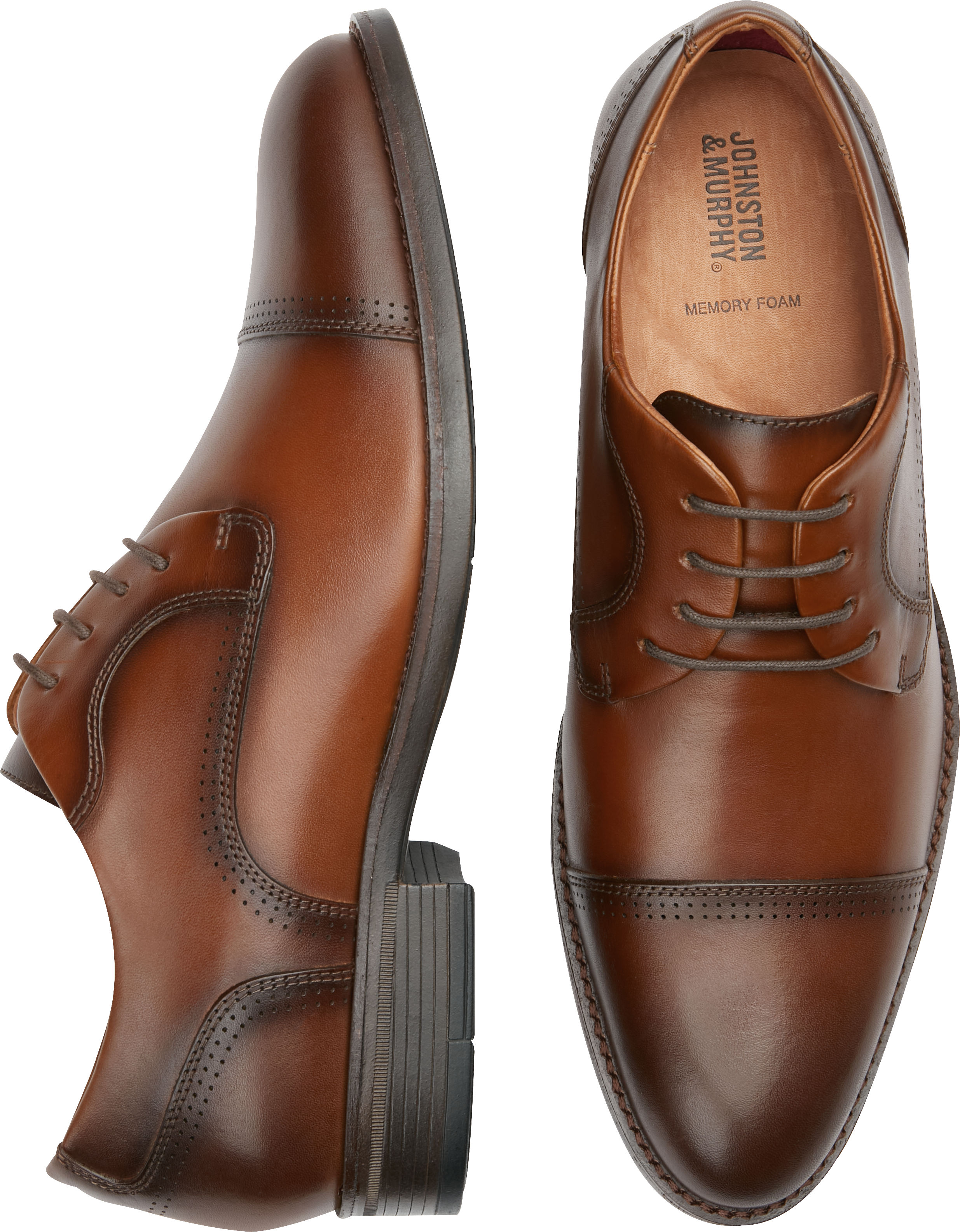 Johnston & Murphy Hawthorn Cap Toe Lace Up Oxfords, Tan | Hamilton