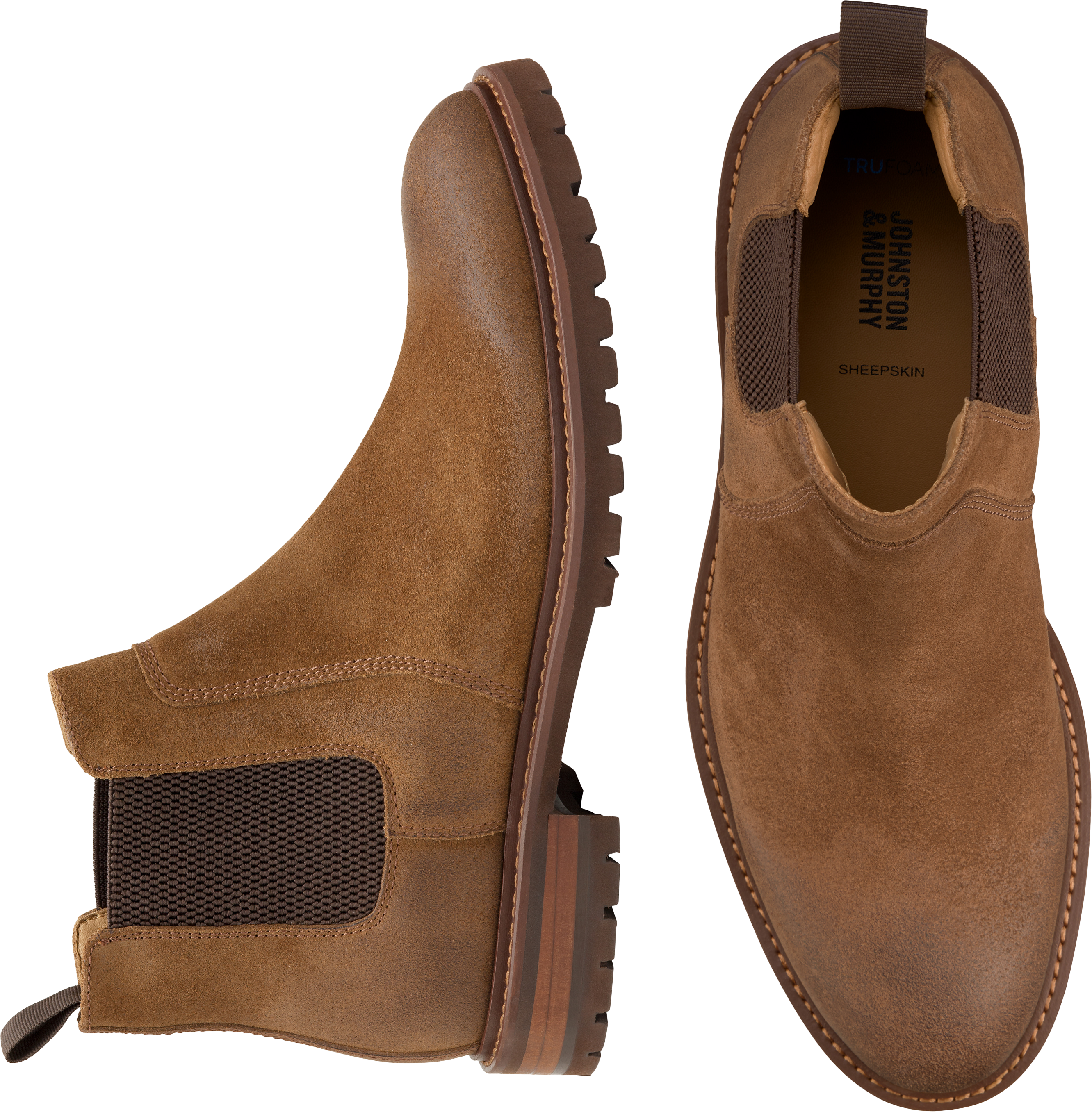 Oberst lejer tit Johnston & Murphy Barrett Chelsea Boots, Tan - Men's Shoes | Men's Wearhouse