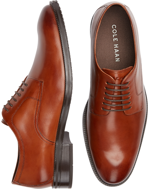 Cole Haan Modern Essentials Plain Toe Oxfords, Cognac - Men's Shoes ...