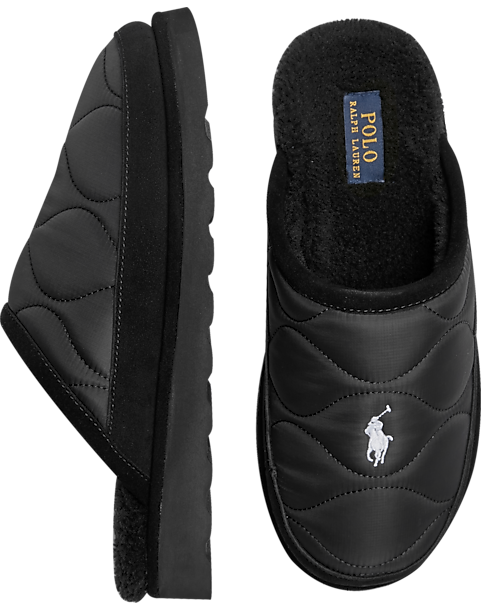 Polo Ralph Lauren Clog Slippers, Black - Men's Shoes | Men's Wearhouse
