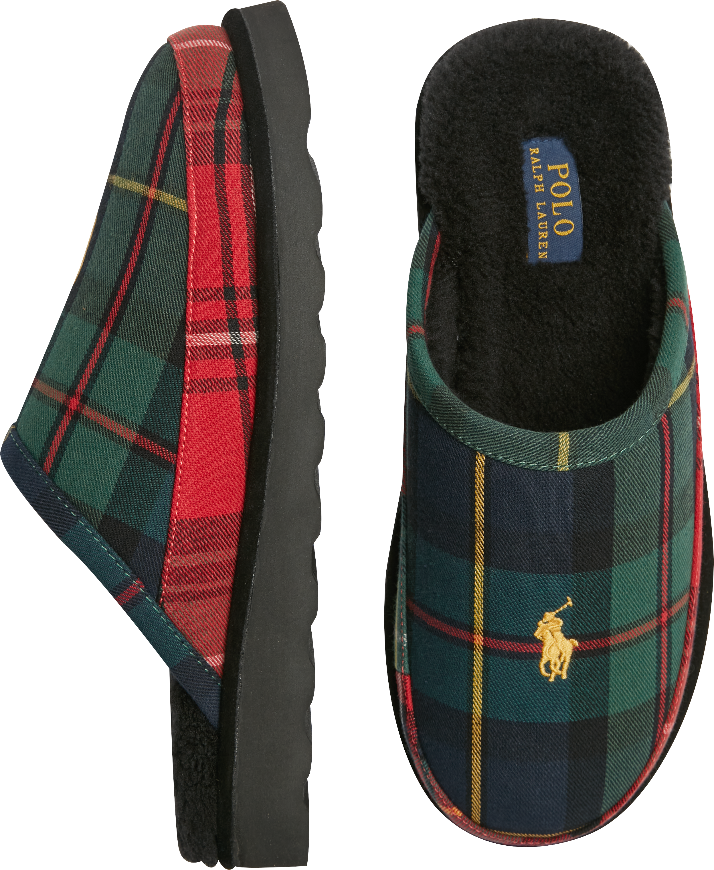 Polo Ralph Lauren Clog Slippers, Multi Tartan Plaid - Men's Shoes | Men ...