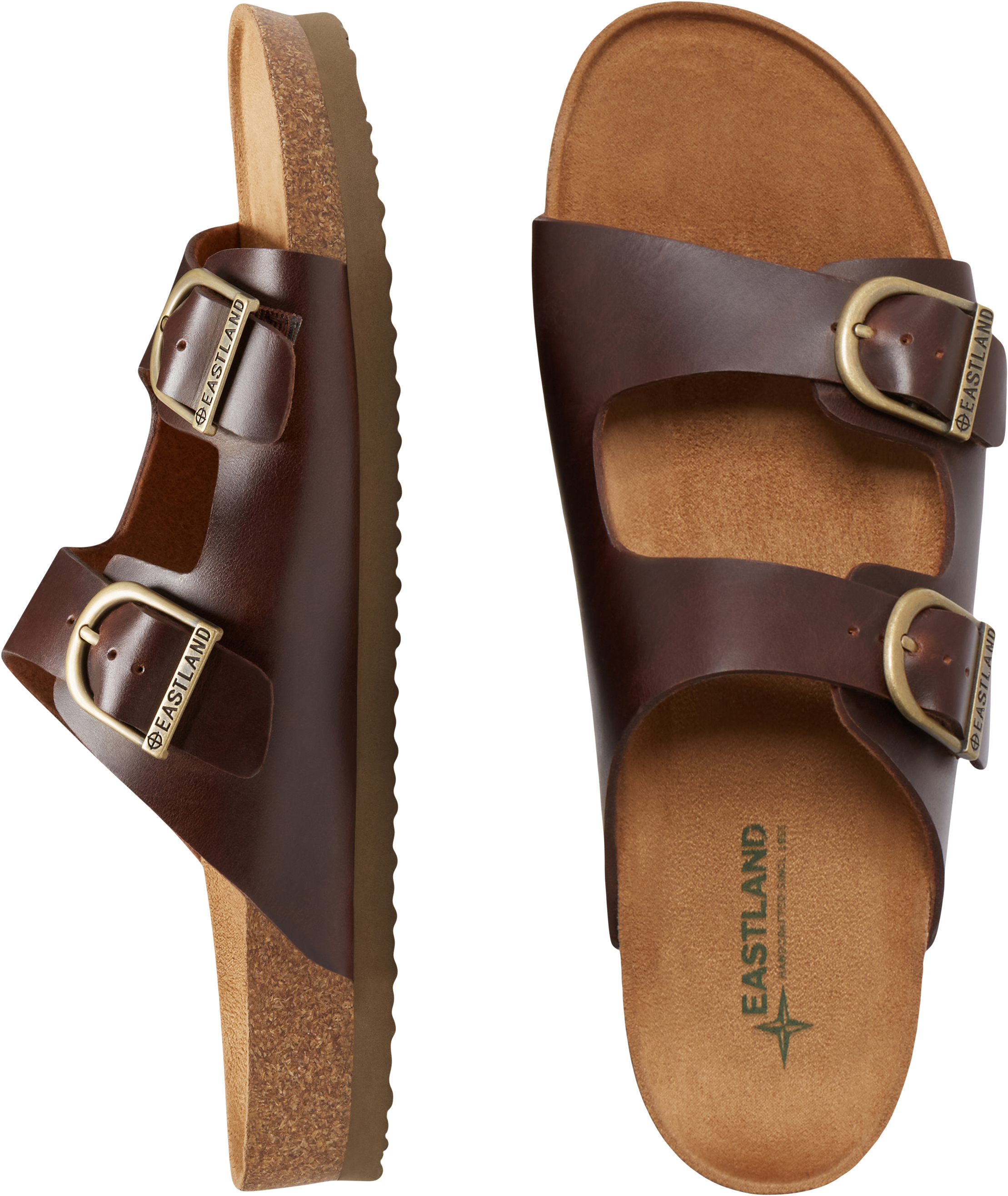 Mens Size 8 Brown American Eagle Flip Flops Sandals Faux Leather
