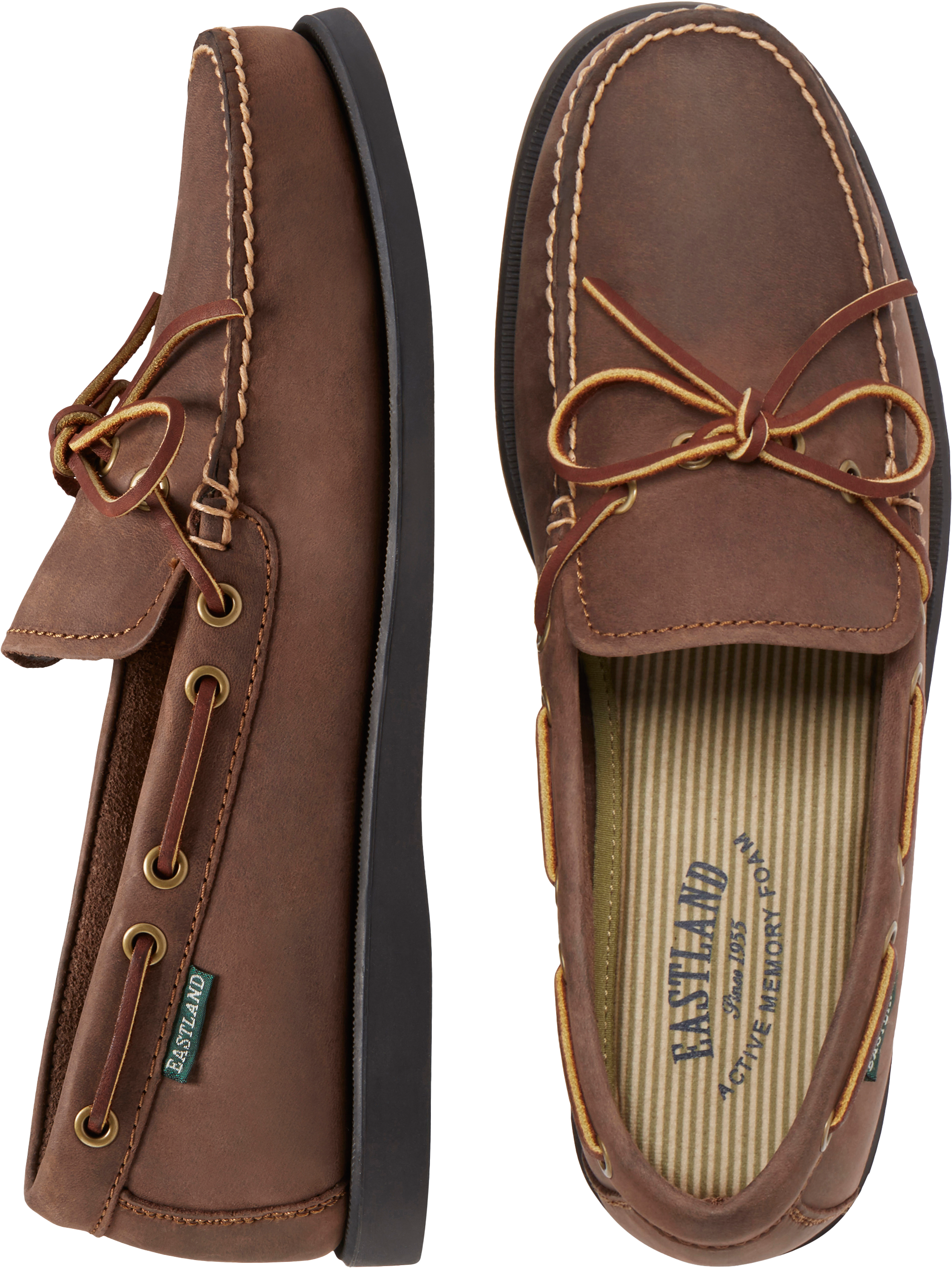 Eastland Yarmouth Camp Moc Toe Boat Shoes, Brown - Men's Shoes | Men's ...