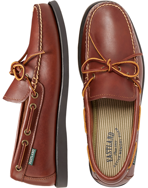 Eastland Yarmouth Camp Moc Toe Boat Shoes, Tan - Men's Shoes | Men's ...
