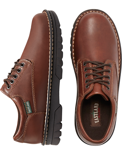 Eastland Plainview Plain Toe Lace Up Oxfords, Brown - Men's Shoes | Men ...