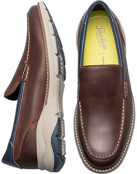 Florsheim Frenzi Moc Toe Slip On Shoes, Brown - Men's Shoes | Men's ...