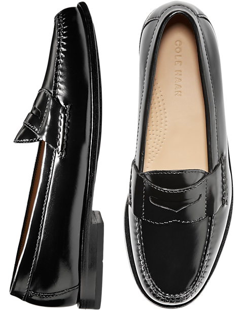 Cole Haan Pinch Grand Casual Penny Loafers, Black - Men's Shoes | Men's ...