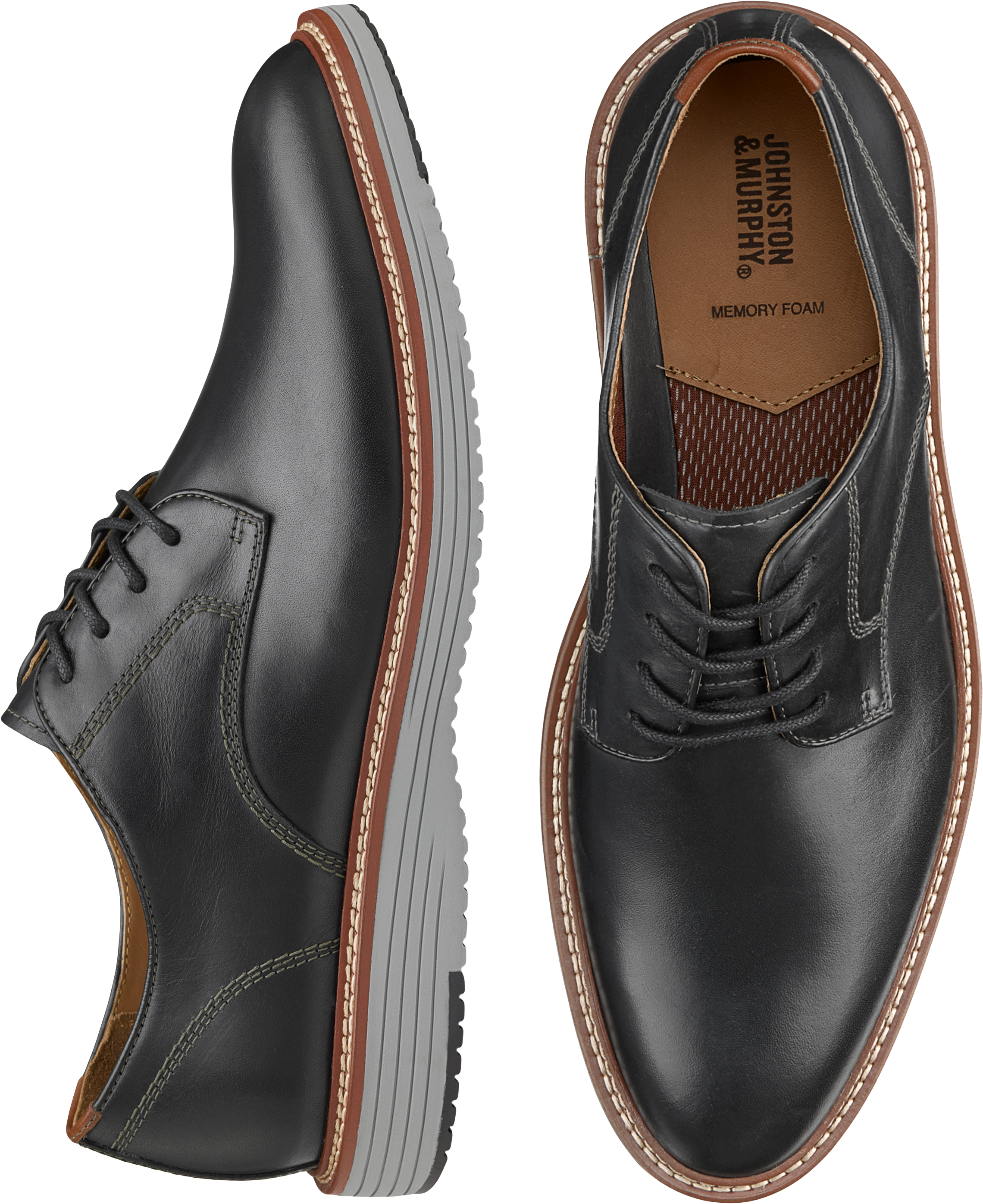 Johnston & Murphy Upton Plain Toe Oxfords, Black | Hamilton Place