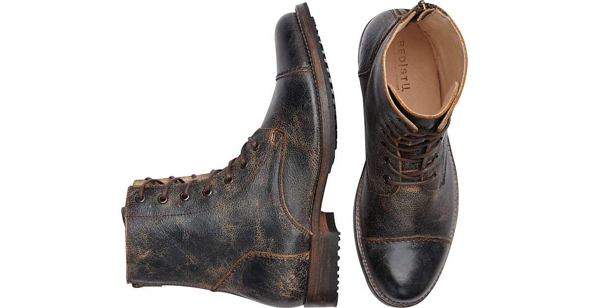 Bed Stu Protege Cap Toe Boots, Black Men's Shoes Men's Wearhouse