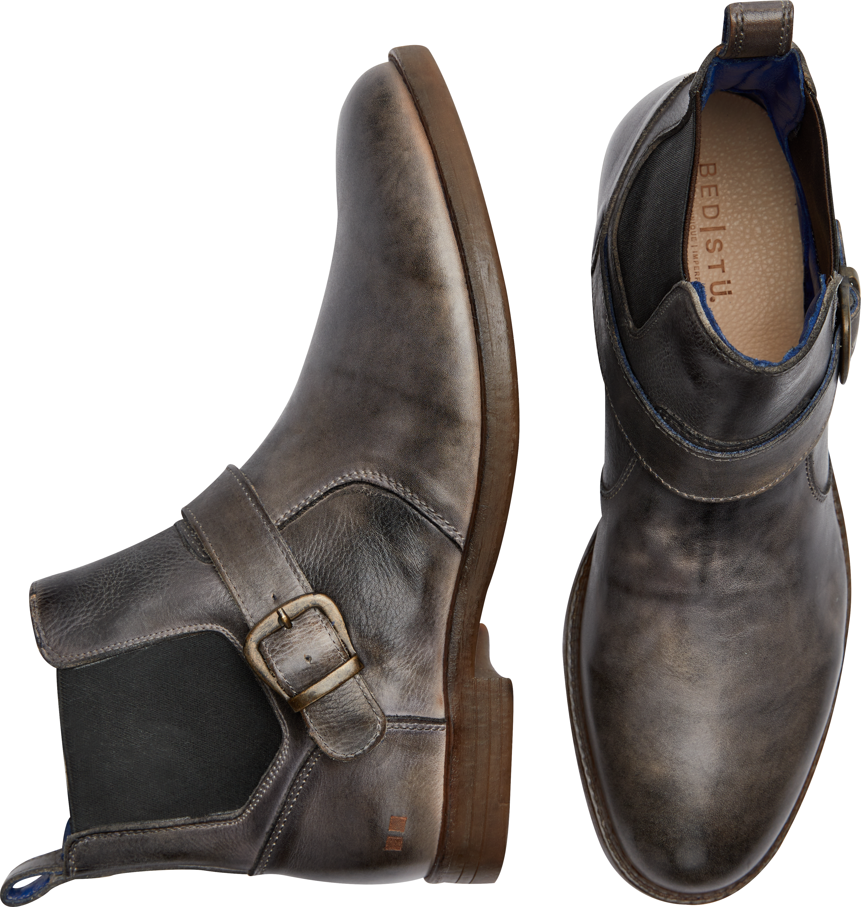 Bed Stu Michelangelo Plain Toe Chelsea Boots, Gray - Men's Shoes | Men ...