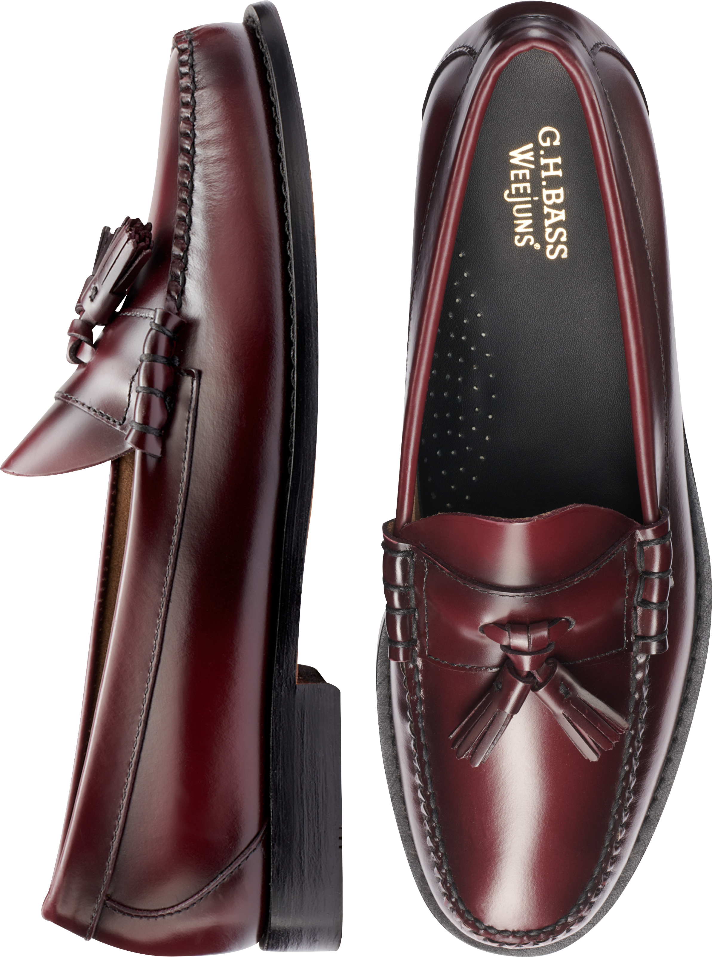 G. H. Bass Lennox Tassel Weejuns Moc Toe Loafers, Burgundy - Men's Shoes | Wearhouse