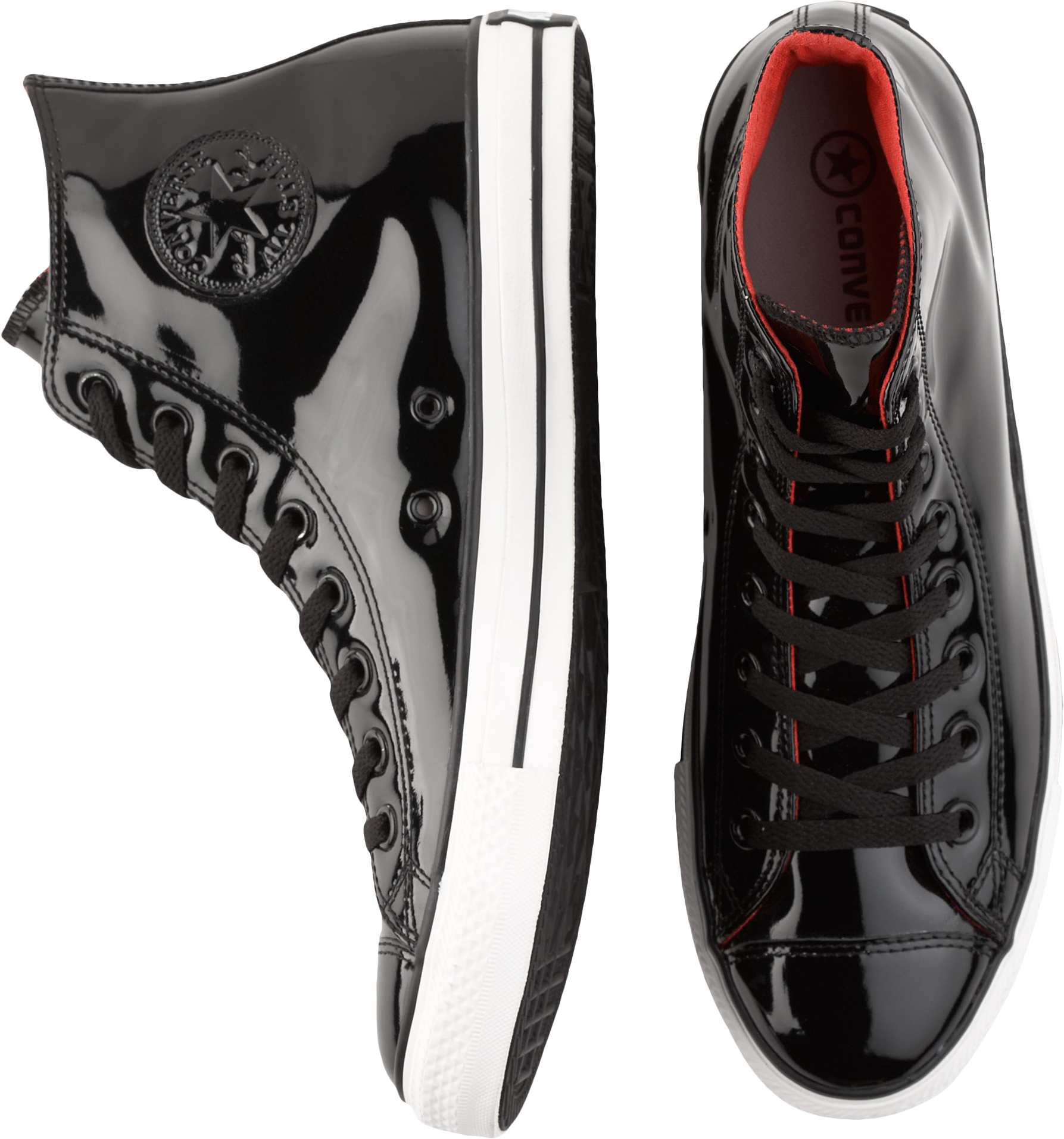 womens black patent leather converse