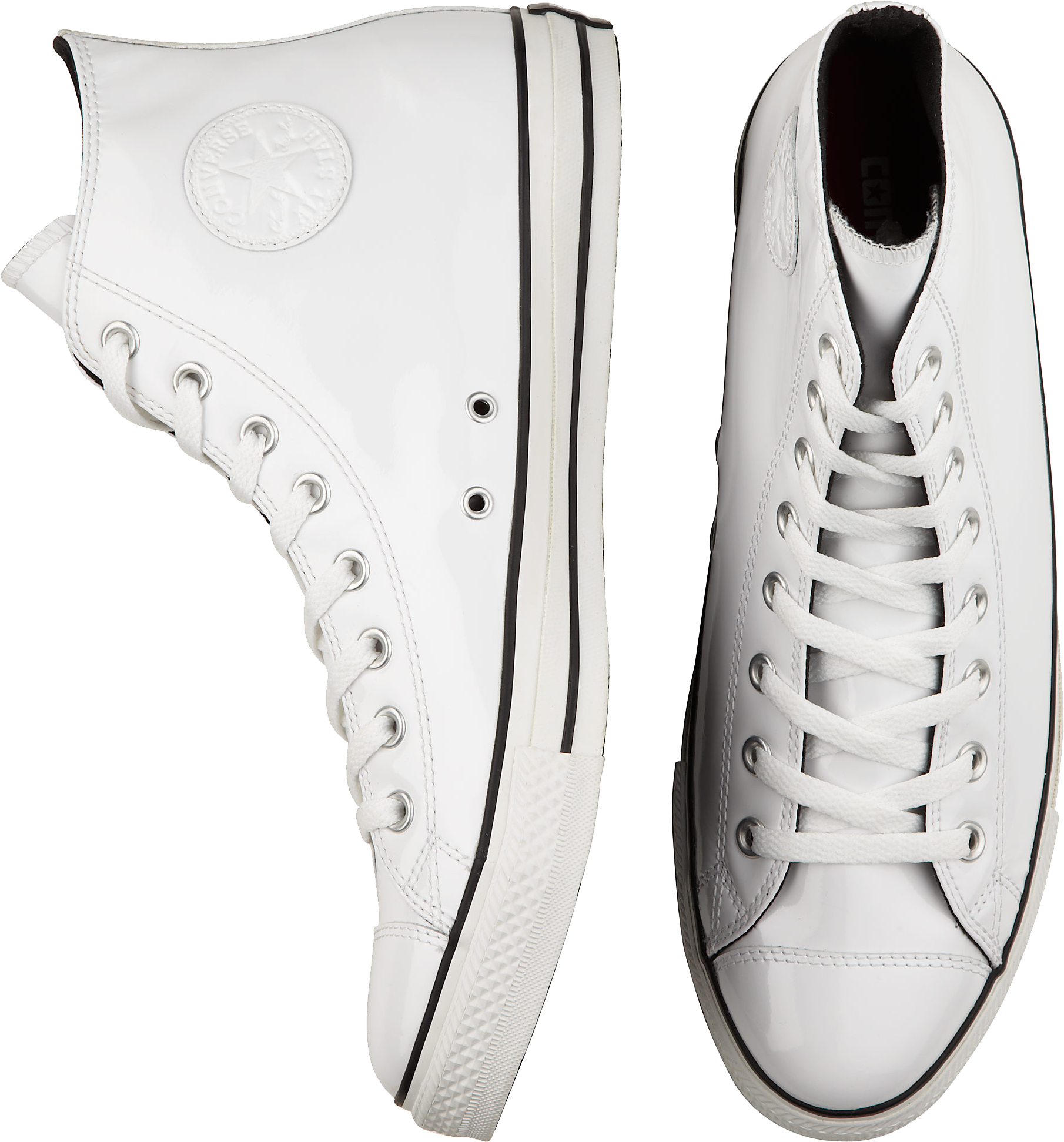 white patent leather converse