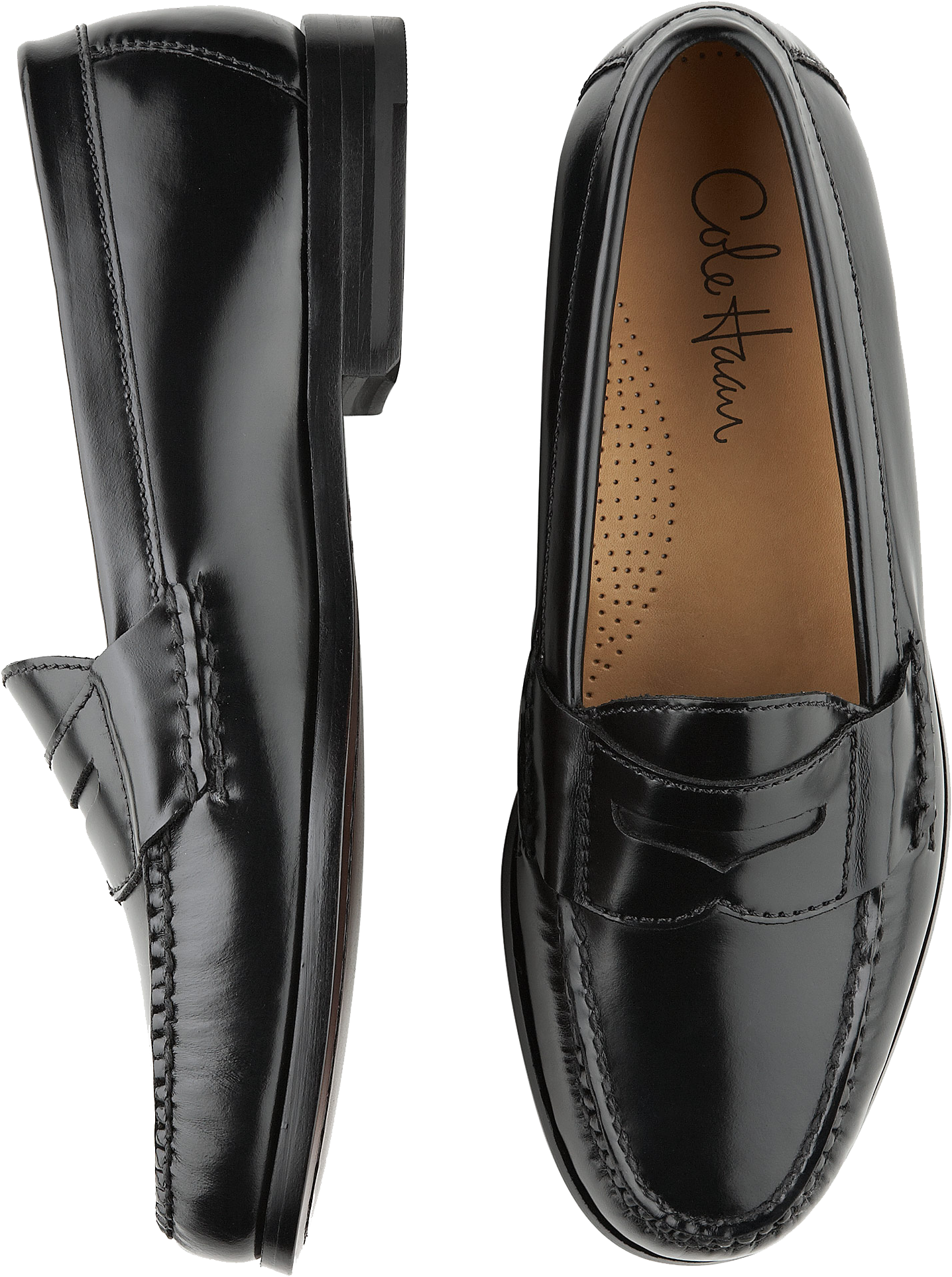 cole haan black penny loafers