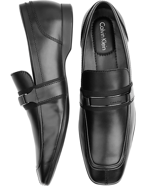 Mens Shoes Slip-on shoes Loafers Calvin Klein Leather Loafers in Black for Men 