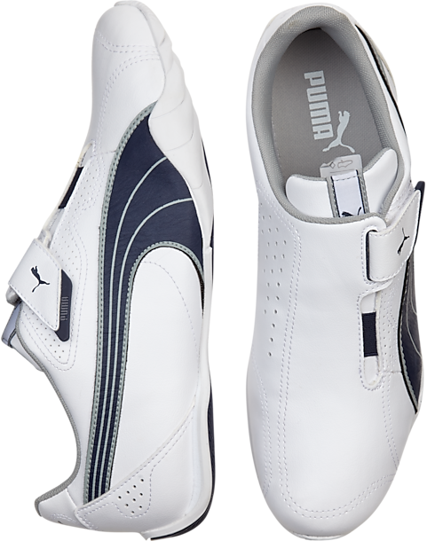 Puma White and Navy Slip-Ons - Men's Sale | Men's Wearhouse