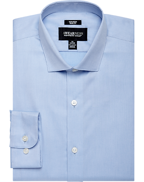 Awearness Kenneth Cole Light Blue Slim Fit Dress Shirt - Men's Sale ...