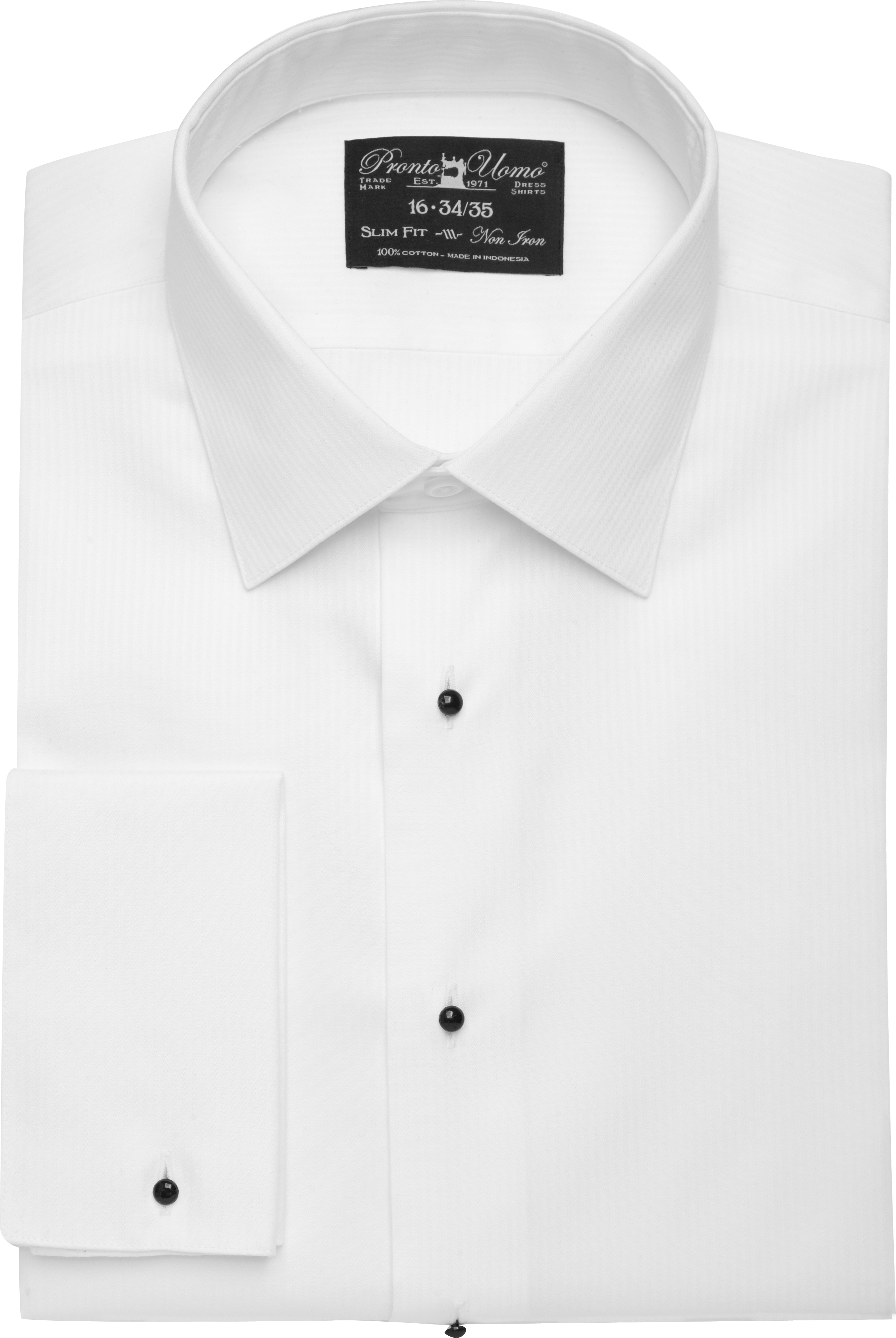 Pronto Uomo White Slim Fit Tuxedo Shirt - Men's Sale | Men's Wearhouse
