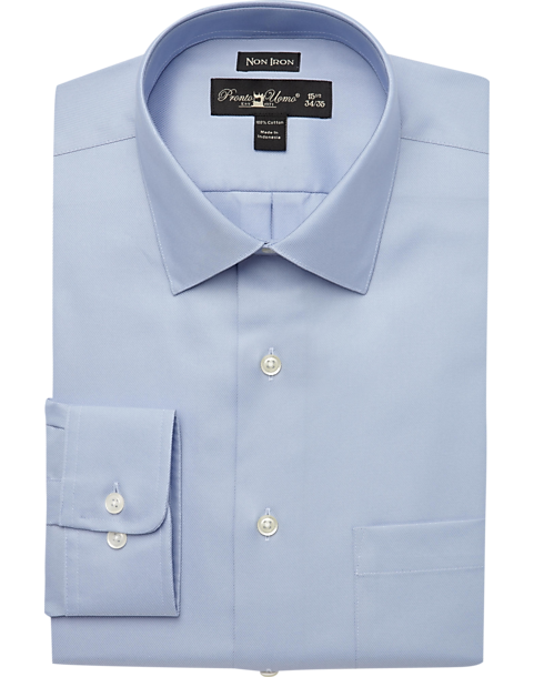 Pronto Uomo Blue Modern Fit Dress Shirt - Men's Shirts | Men's Wearhouse