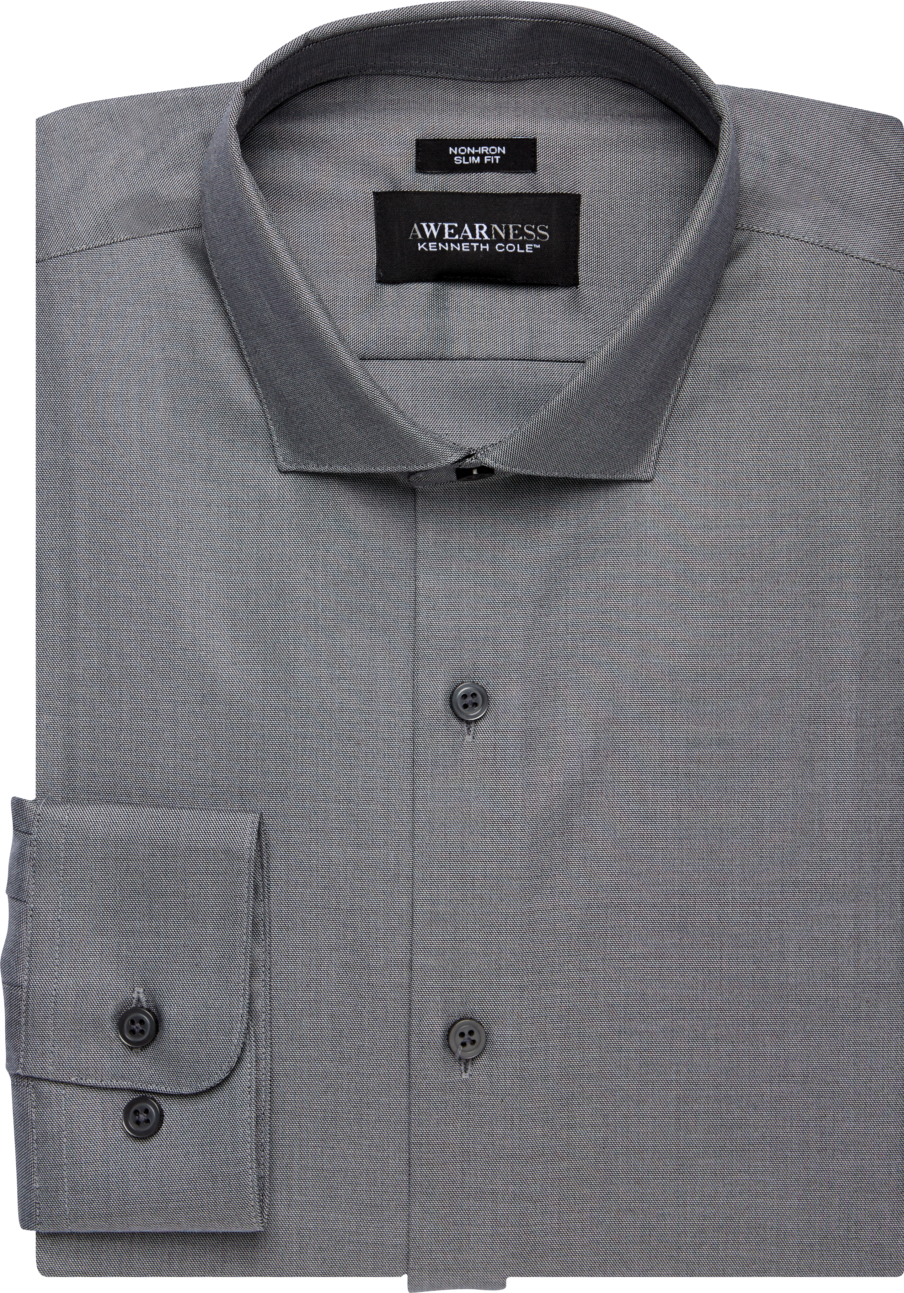 Awearness Kenneth Cole Gray Slim Fit Dress Shirt - Men's Sale | Men's ...