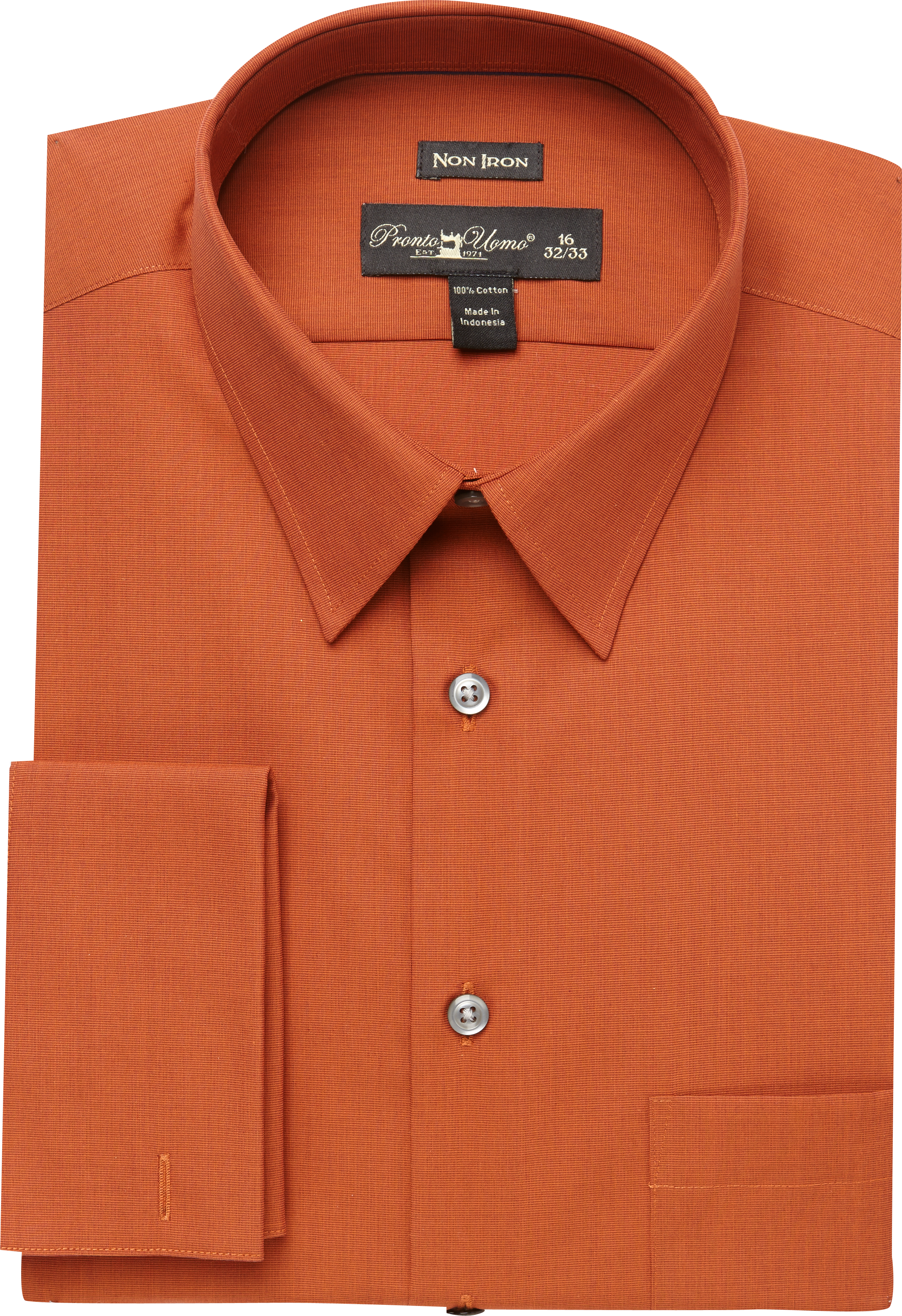 orange french cuff dress shirt