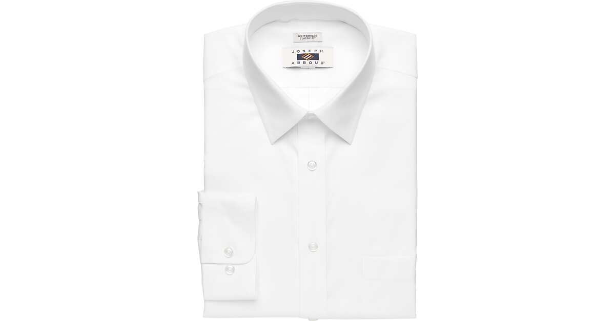 Joseph Abboud White Classic Fit Dress Shirt Men's Shirts Men's