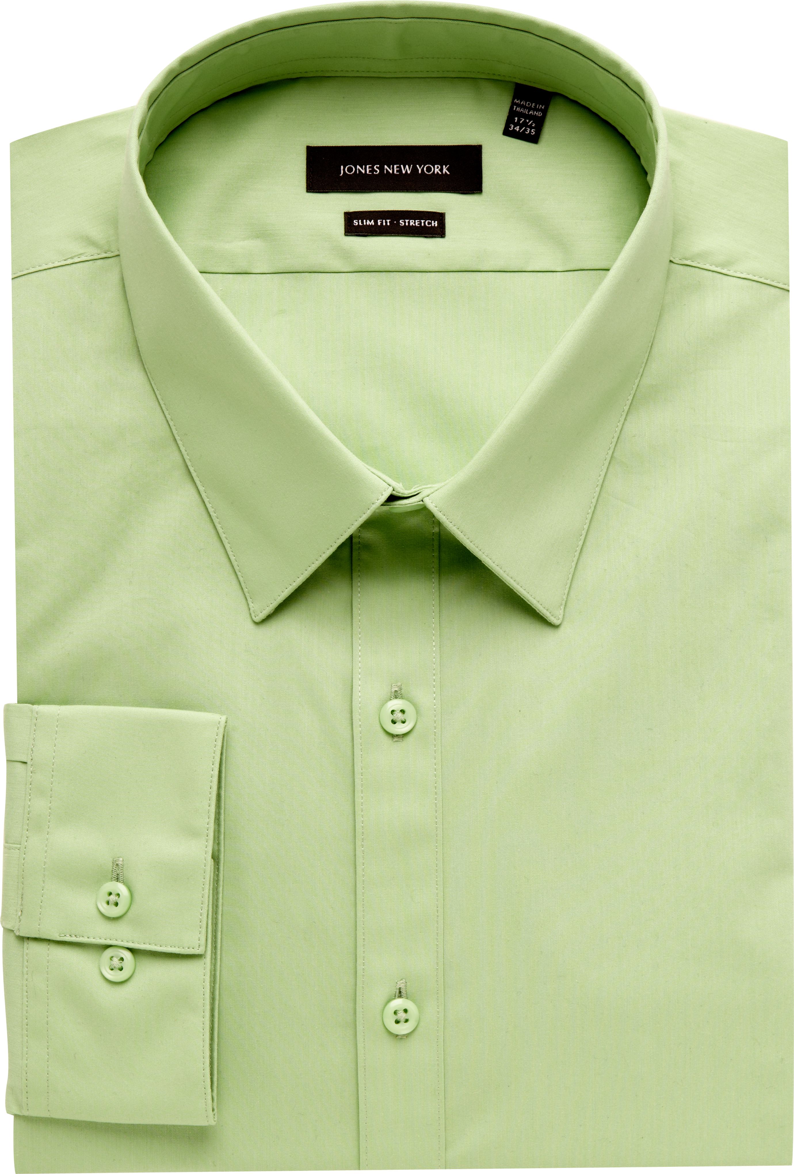 Jones New York Light Green Slim Fit Dress Shirt - Men's Sale | Men's ...