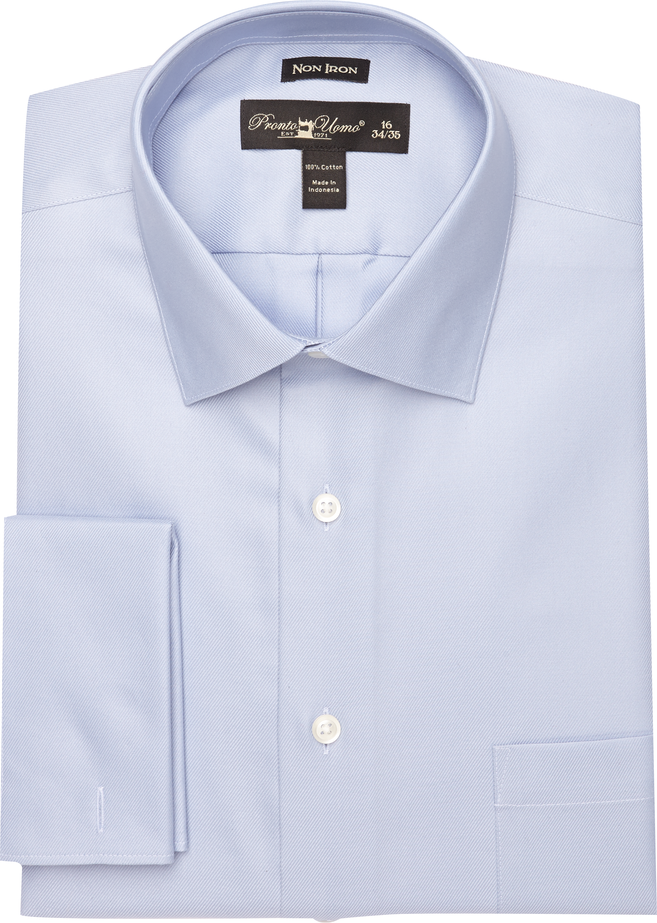 Pronto Uomo Dusty Blue French Cuff Non-Iron Dress Shirt - Men's Sale ...