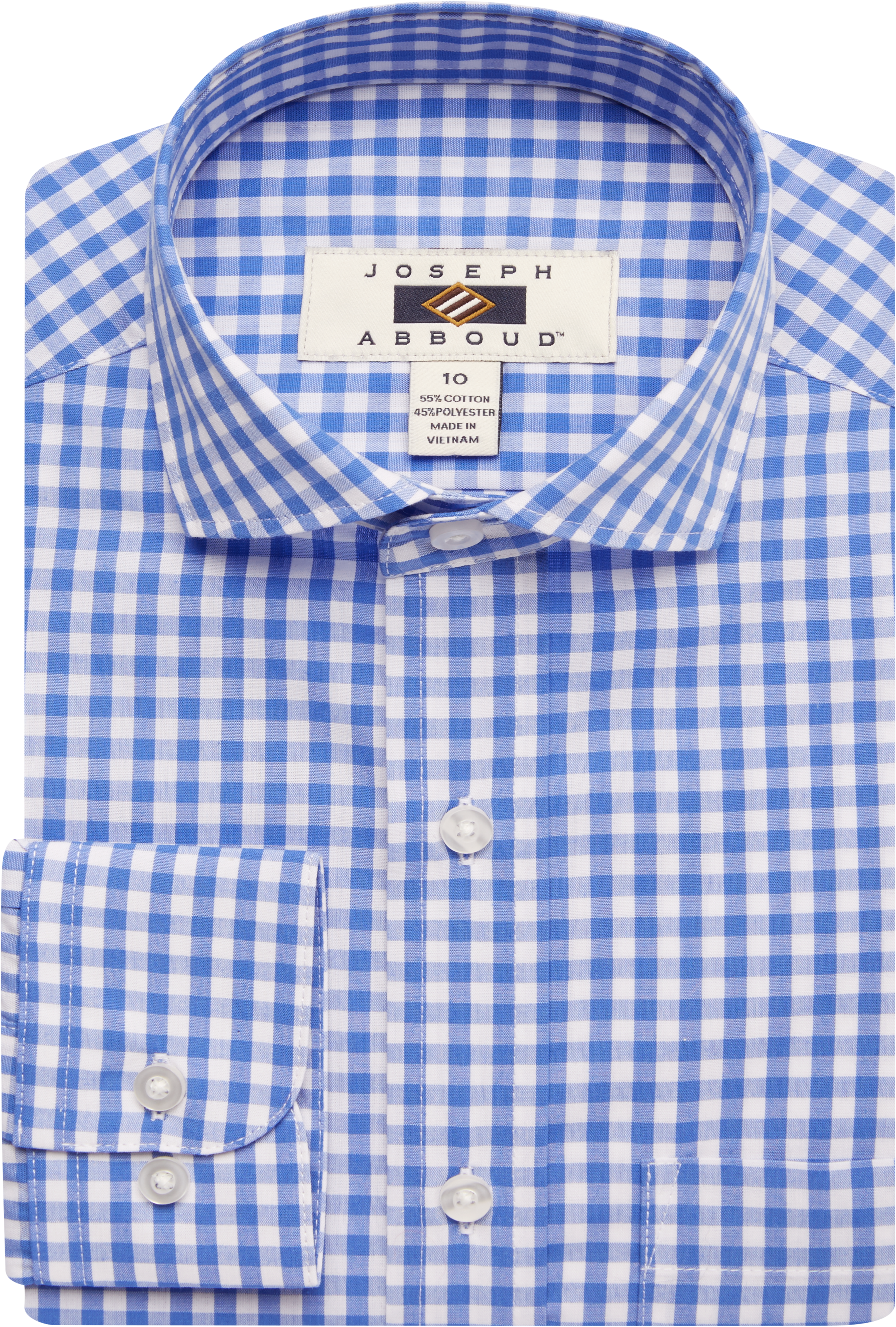 men's blue gingham dress shirt