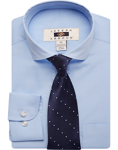 Joseph Abboud Boys Blue Dress Shirt & Tie Set