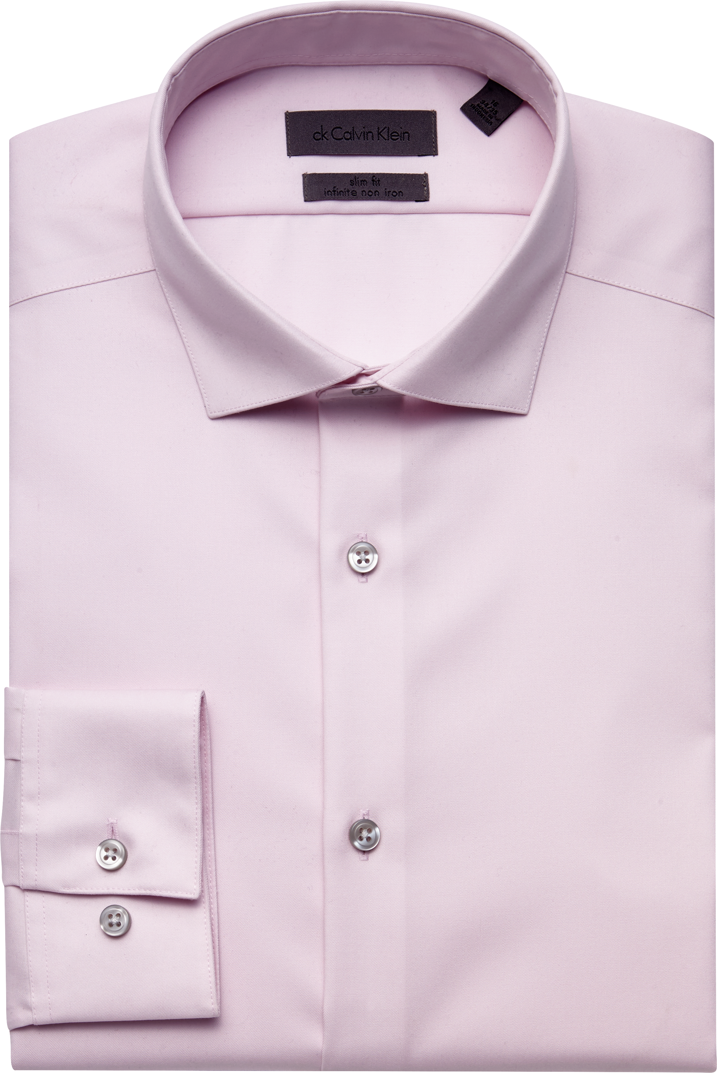 Calvin Klein Infinite Non-Iron Slim Fit Stretch Collar Dress Shirt, Petal  Pink - Men's Featured |